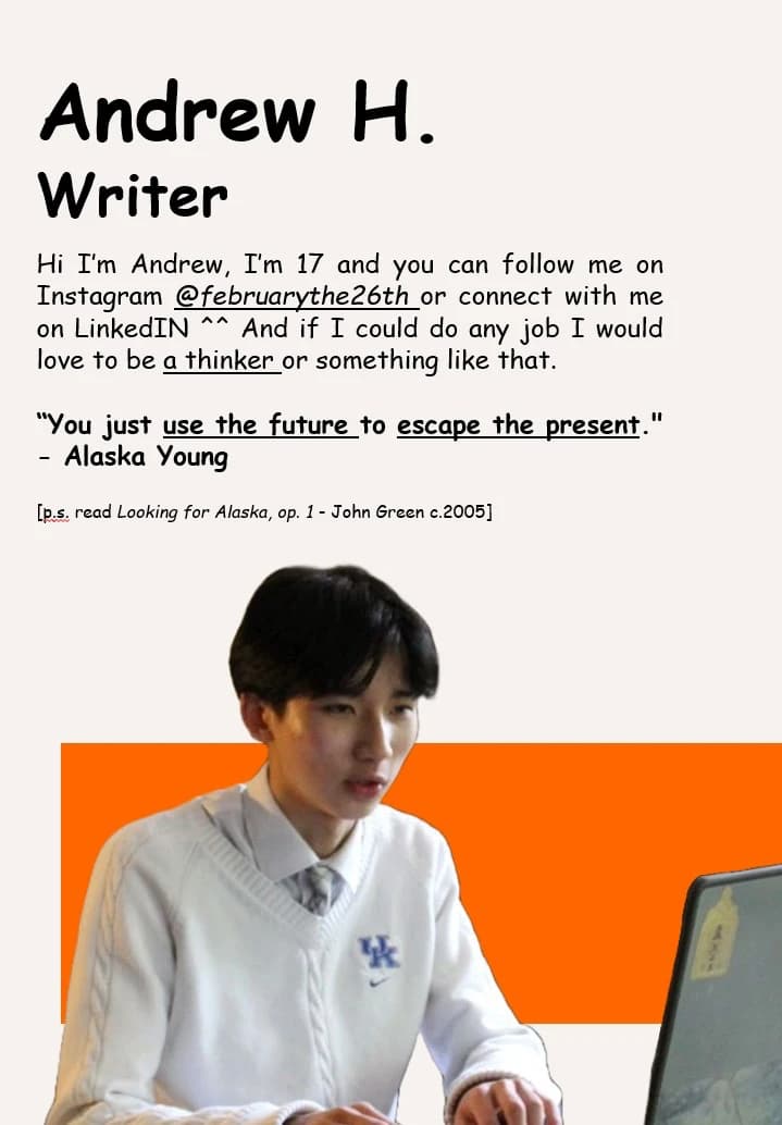 Andrew H. — Writer